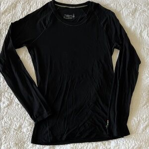 Smartwool Women’s Merino 150 Base Layer Top S Black Lightweight Wool Shirt